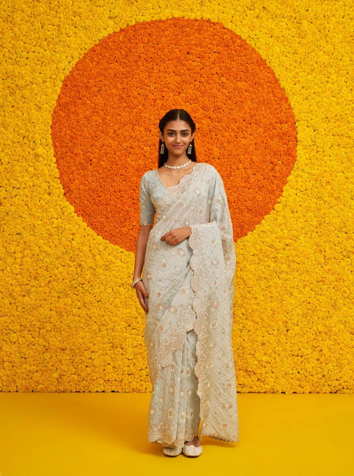 Banarsi Haseena Light Blue Saree