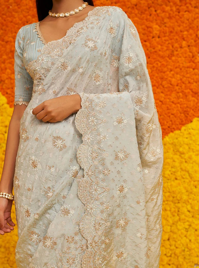Banarsi Haseena Light Blue Saree