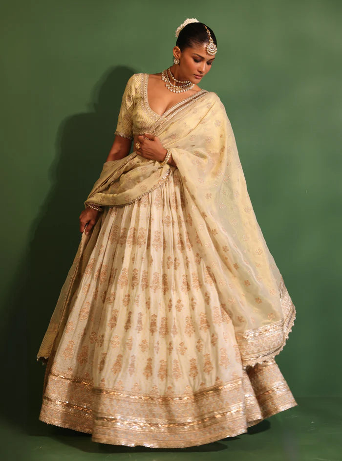 Banarsi Rang Off White Lehenga