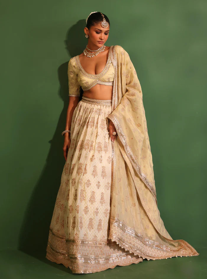 Banarsi Rang Off White Lehenga