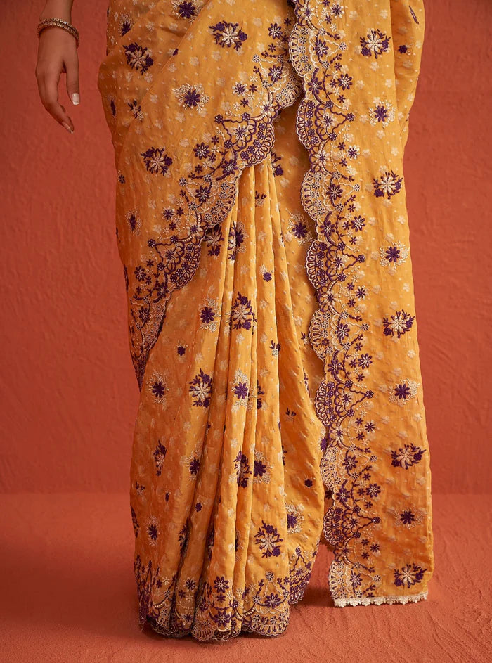Banarsi Haseena Mustard Saree
