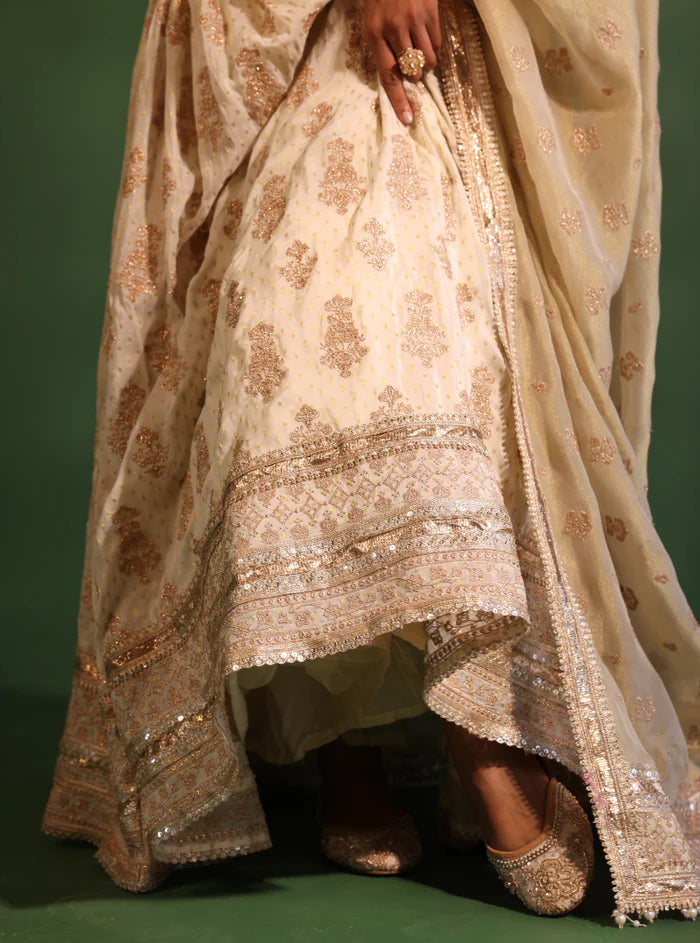 Banarsi Rang Off White Lehenga
